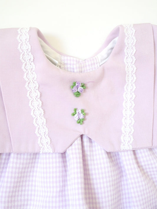 Vintage Purple Baby Top + Pants Outfit SET / 12M