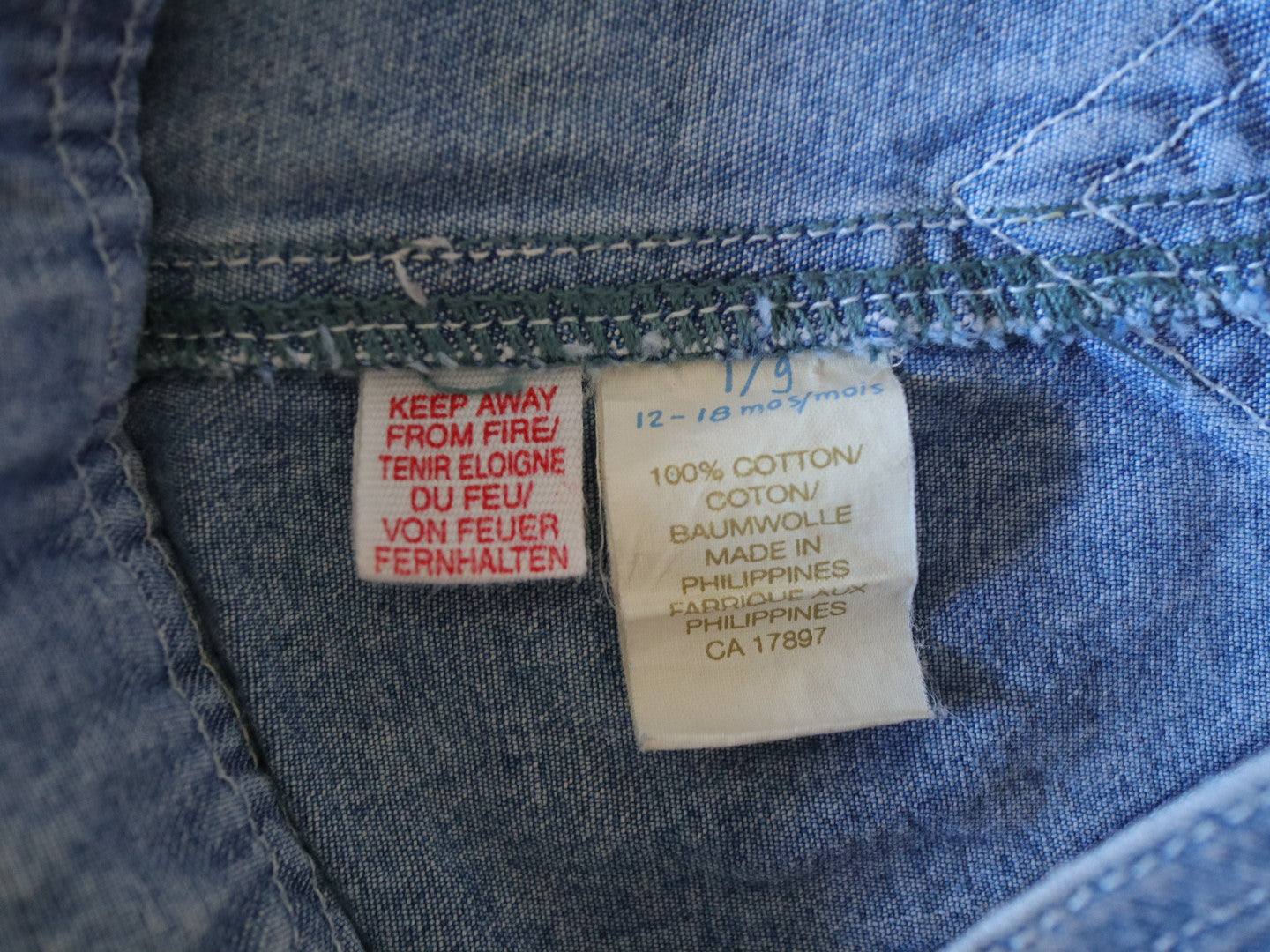 Vintage Classic Baby Gap Denim Overall / 2T