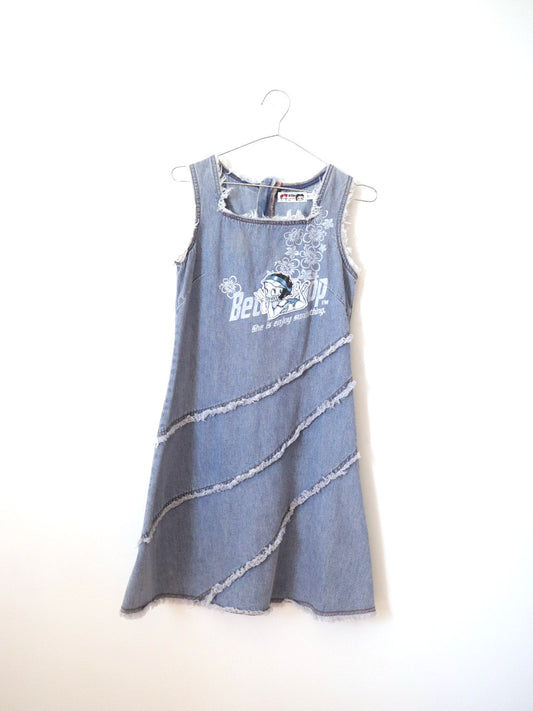 Vintage Betty Boop Denim Dress / 10-12Y+