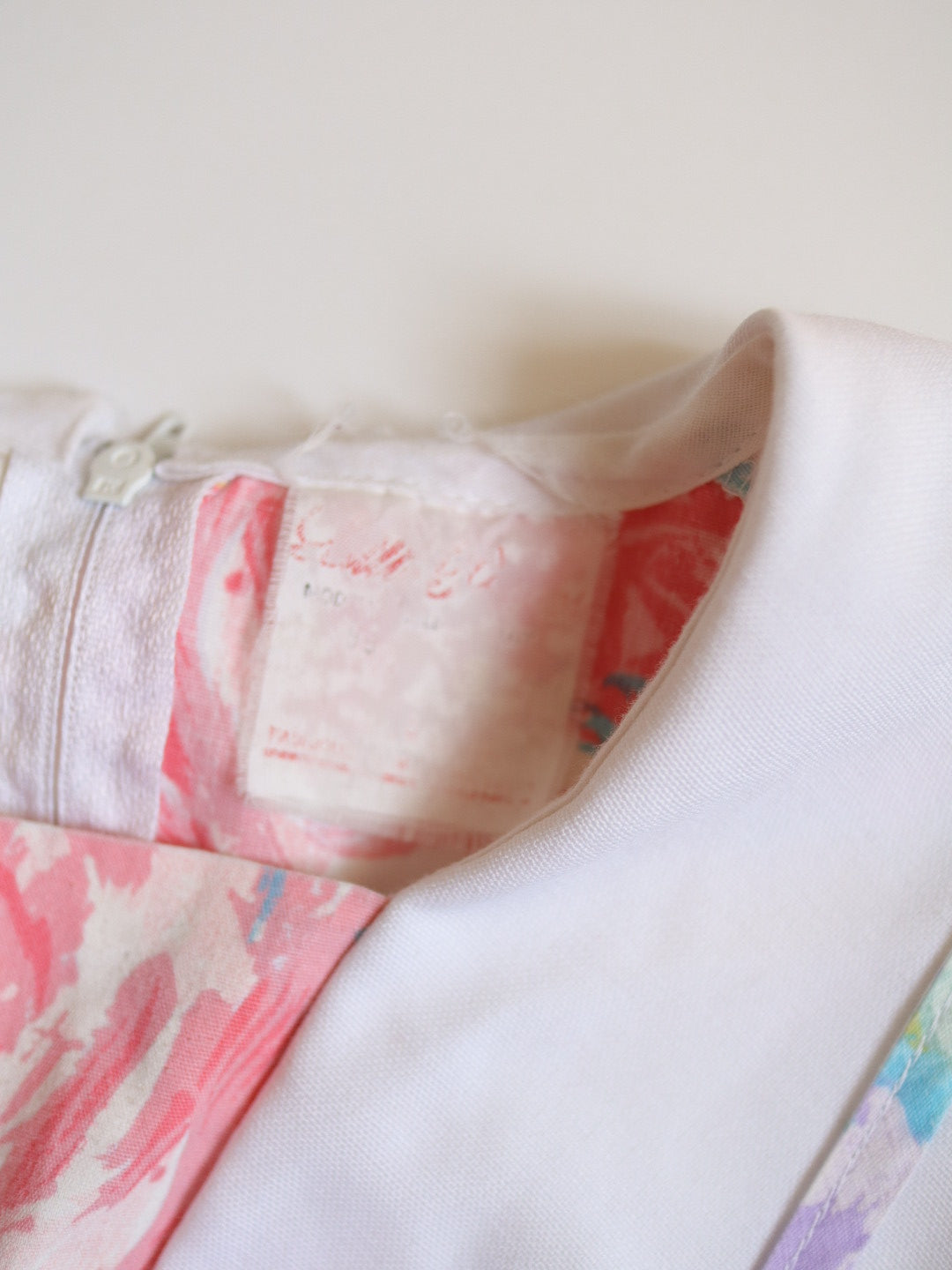 Vintage Big Collar Floral Midi Dress / 6-8Y