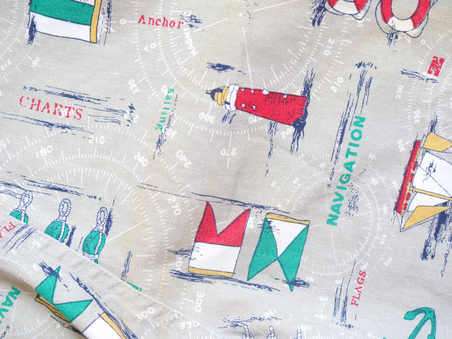 Vintage OSHKOSH Sailboat Printed Short Overall / 6Y+