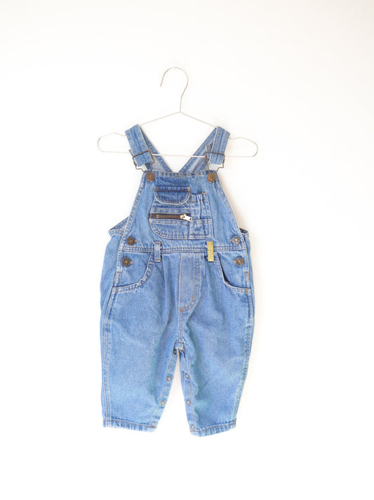 Vintage Blue Denim "Little Wonders" Overall / 18M