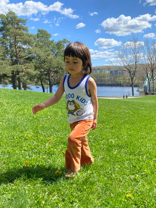 Vintage G-2000 KIDS Dog Tennis Print Tank Top / 3-4Y