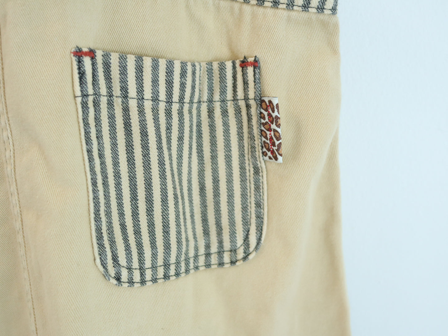 Vintage Petit Junko Beige Overall Dress / 2-3Y