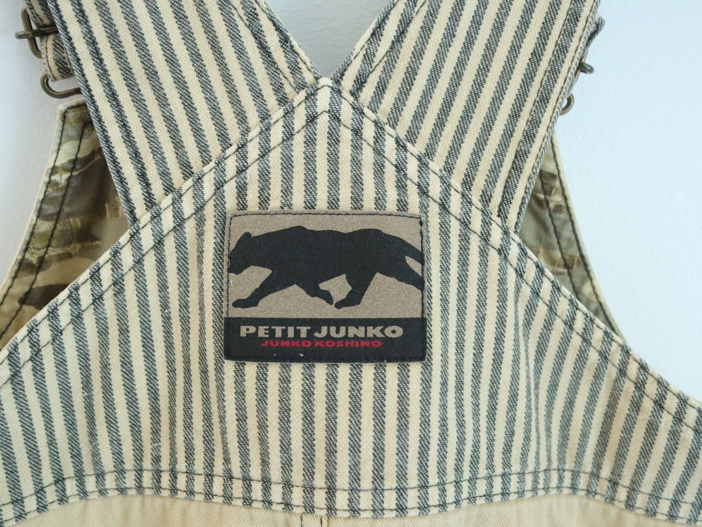 Vintage Petit Junko Beige Overall Dress / 2-3Y