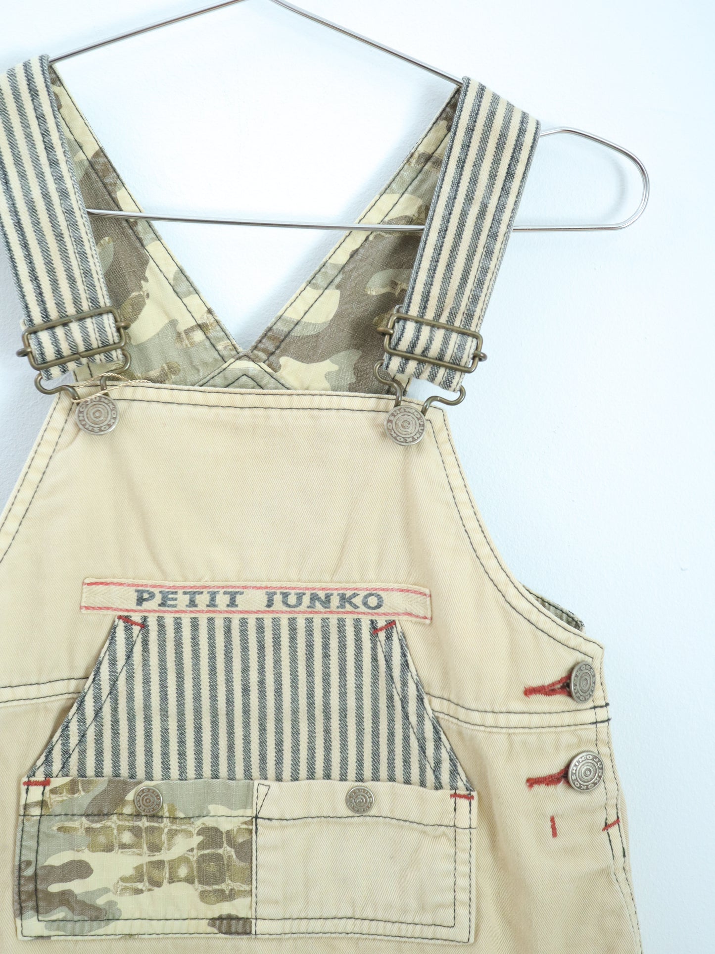 Vintage Petit Junko Beige Overall Dress / 2-3Y