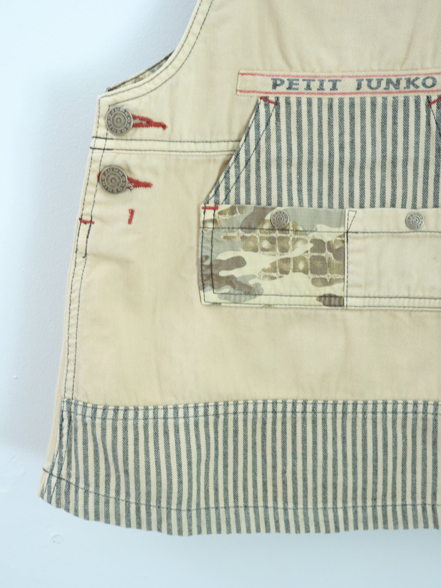 Vintage Petit Junko Beige Overall Dress / 2-3Y