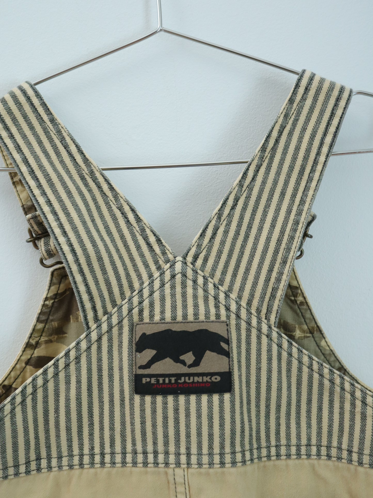 Vintage Petit Junko Beige Overall Dress / 2-3Y