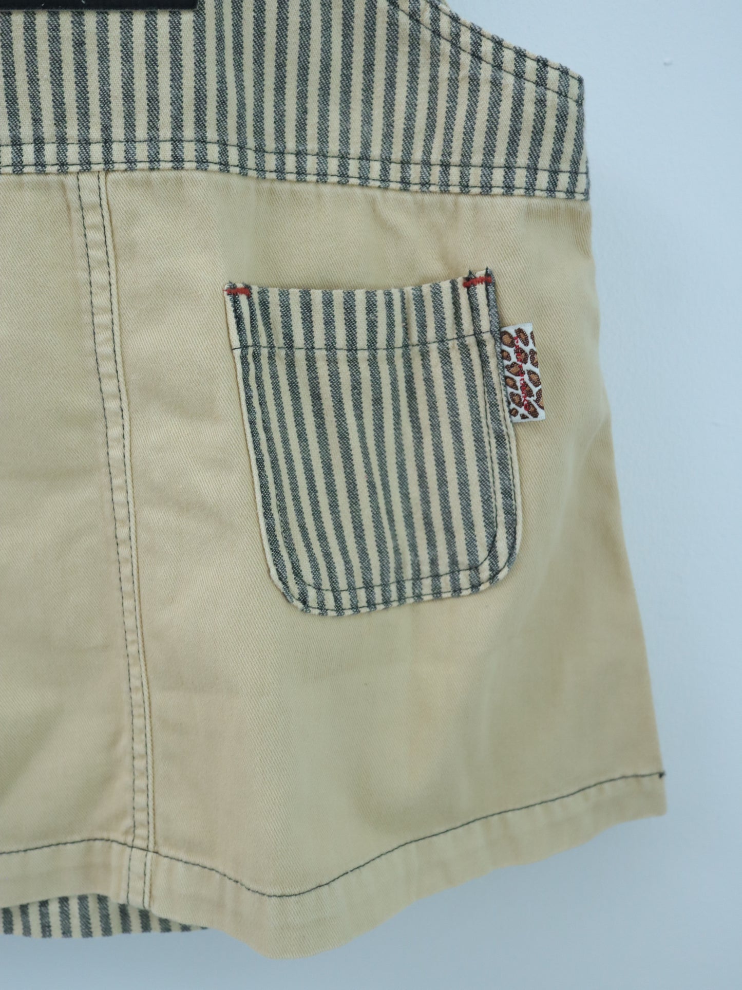 Vintage Petit Junko Beige Overall Dress / 2-3Y
