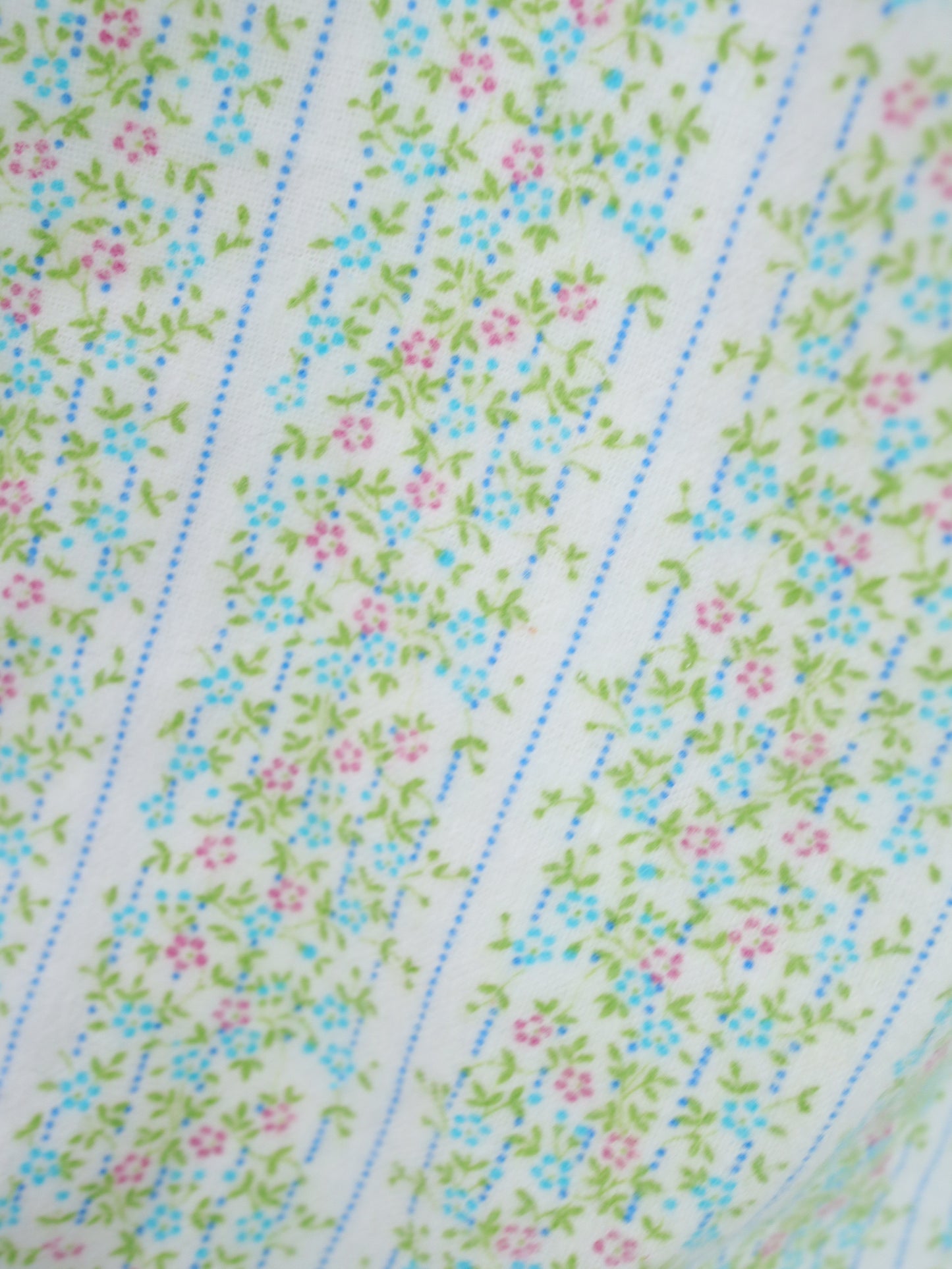 Vintage Green Floral Cotton Night Dress / 2-3Y