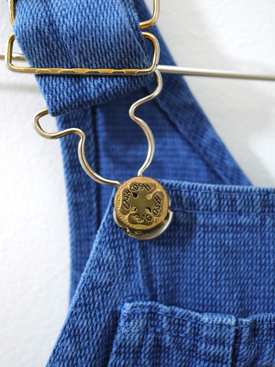 Vintage OSHKOSH Blue Cotton Baby Overall / 12-18M