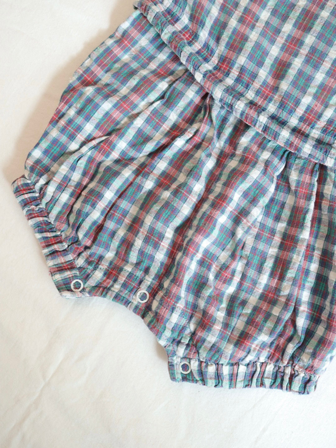SET of 2 Vintage Baby Retro Print Short Rompers / 6M