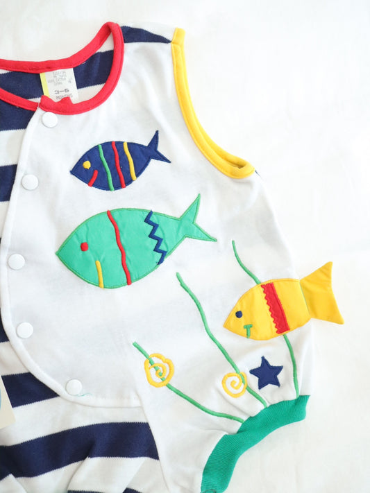 NWT! Vintage Fish Baby Summer Rompers / 3-6M