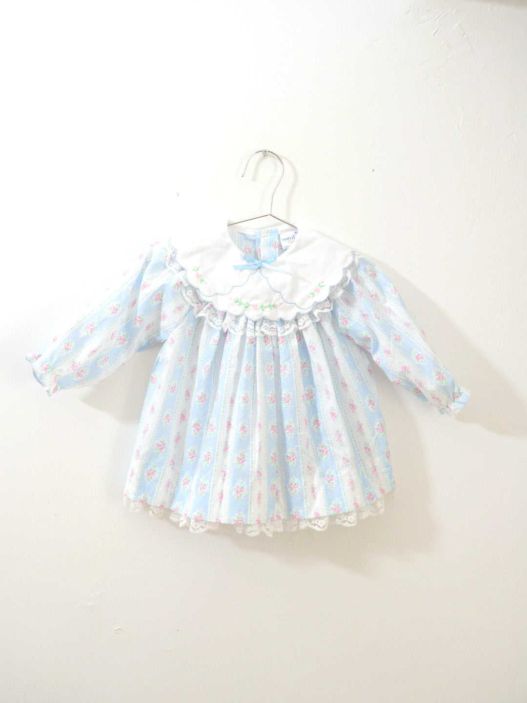 NWT! Vintage Blue Floral Baby Dress / 18M