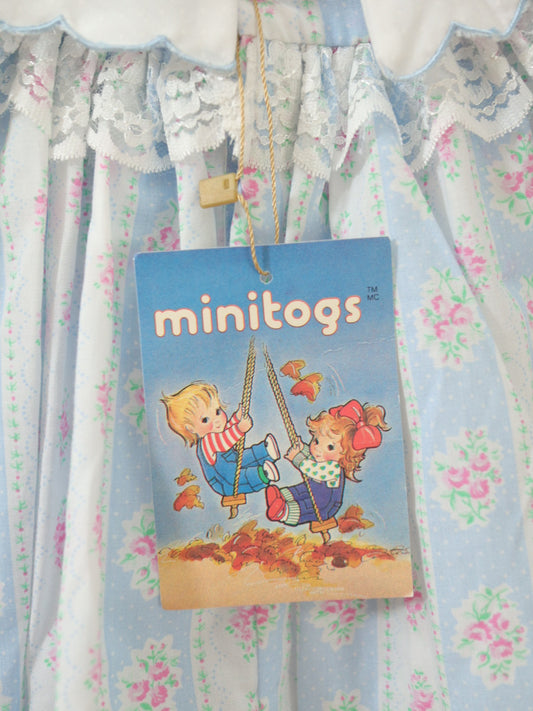 ヴィンテージピンクのレーススリーブドレス / 18M