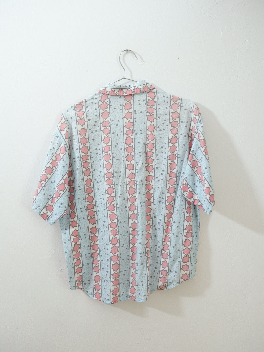 Vintage Stripe & Stars Print Oversized Shirt / Youth M, 10-12Y