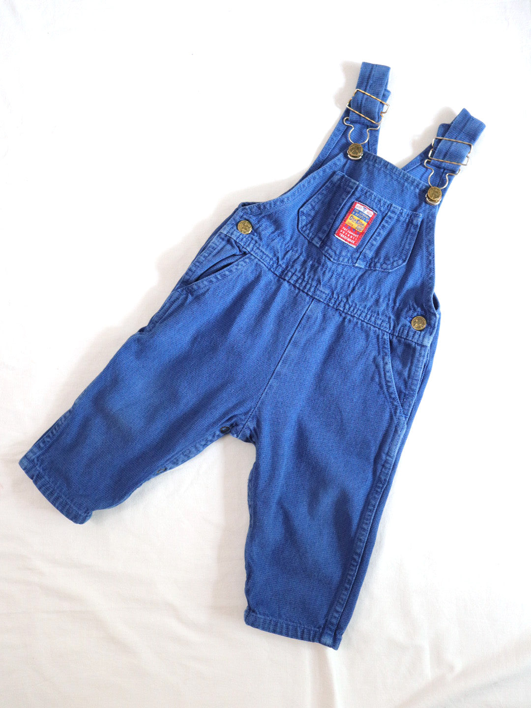 Vintage OSHKOSH Blue Cotton Baby Overall / 12-18M