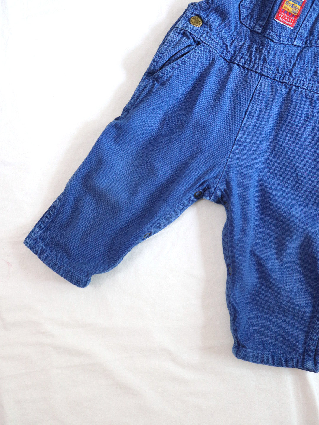 Vintage OSHKOSH Blue Cotton Baby Overall / 12-18M