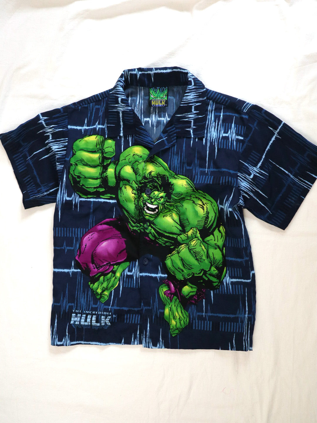 Y2K The Incredible HULK Kids Oversized Shirts / Youth M, 10-12Y