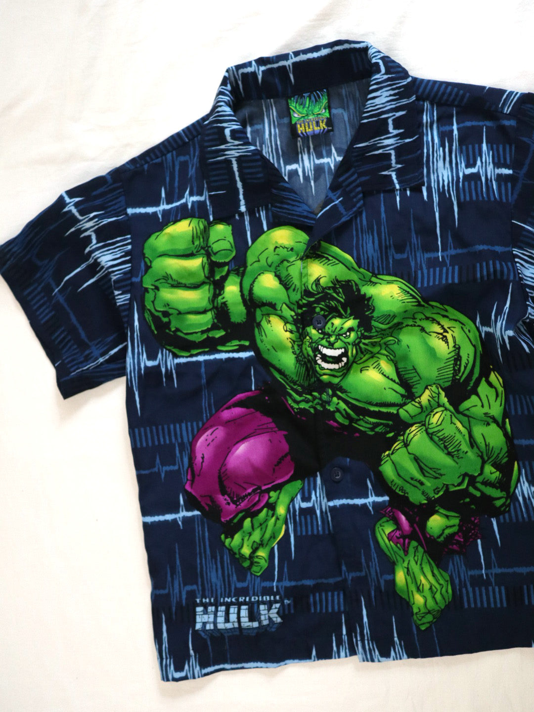 Y2K The Incredible HULK Kids Oversized Shirts / Youth M, 10-12Y