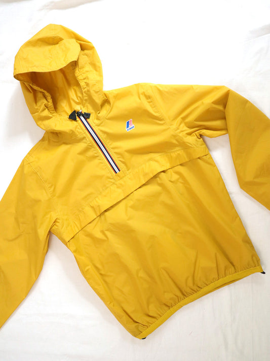 K-WAY Yellow Half Zip Packable Windbreaker Rain Jacket / 10Y
