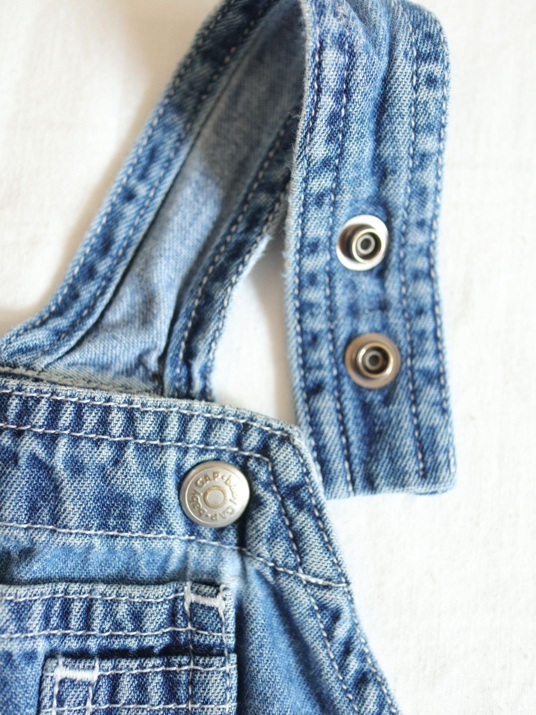Vintage Classic GAP Denim Baby Overall Dress / 3-6M