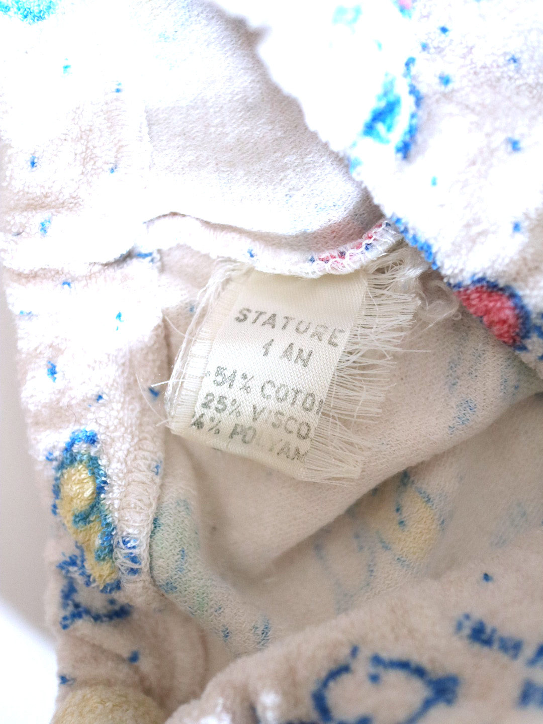 Vintage “J’AIME GRAND PAPA” Baby Tee + Summer Shorts Outfit SET / 6-12M