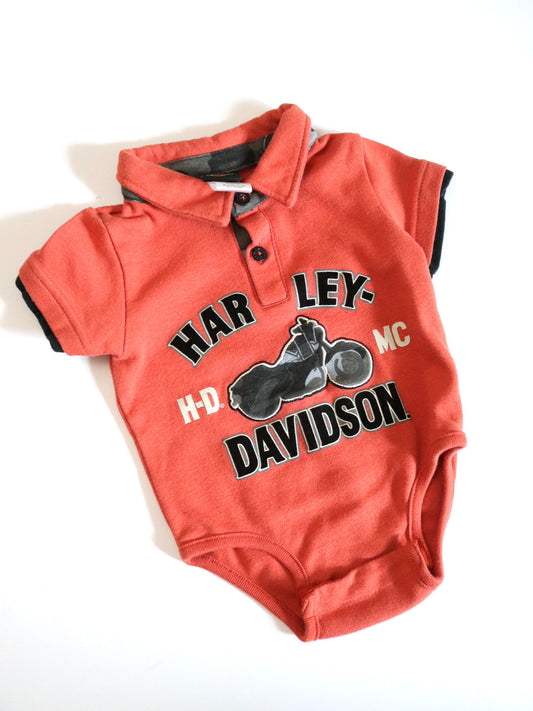 Harley Davidson Cotton Onesie + Pants Outfit SET / 12M