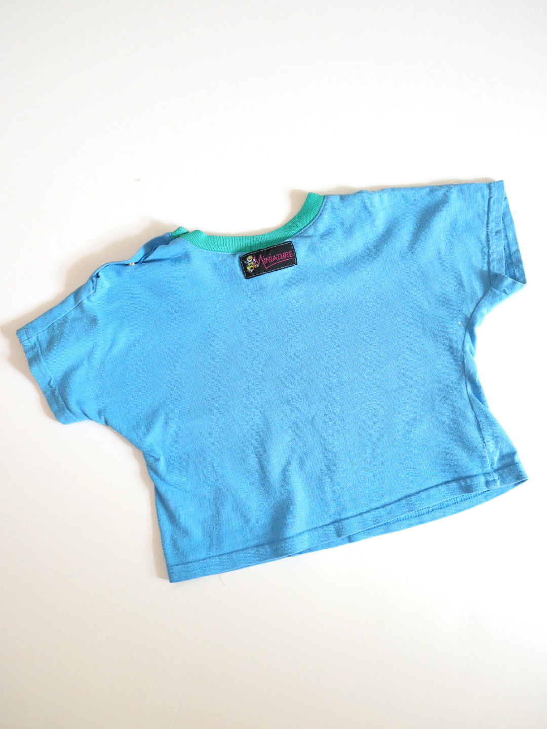 Vintage Rainbow Elephants Tee + Blue Plaid Shorts SET / 12-18M