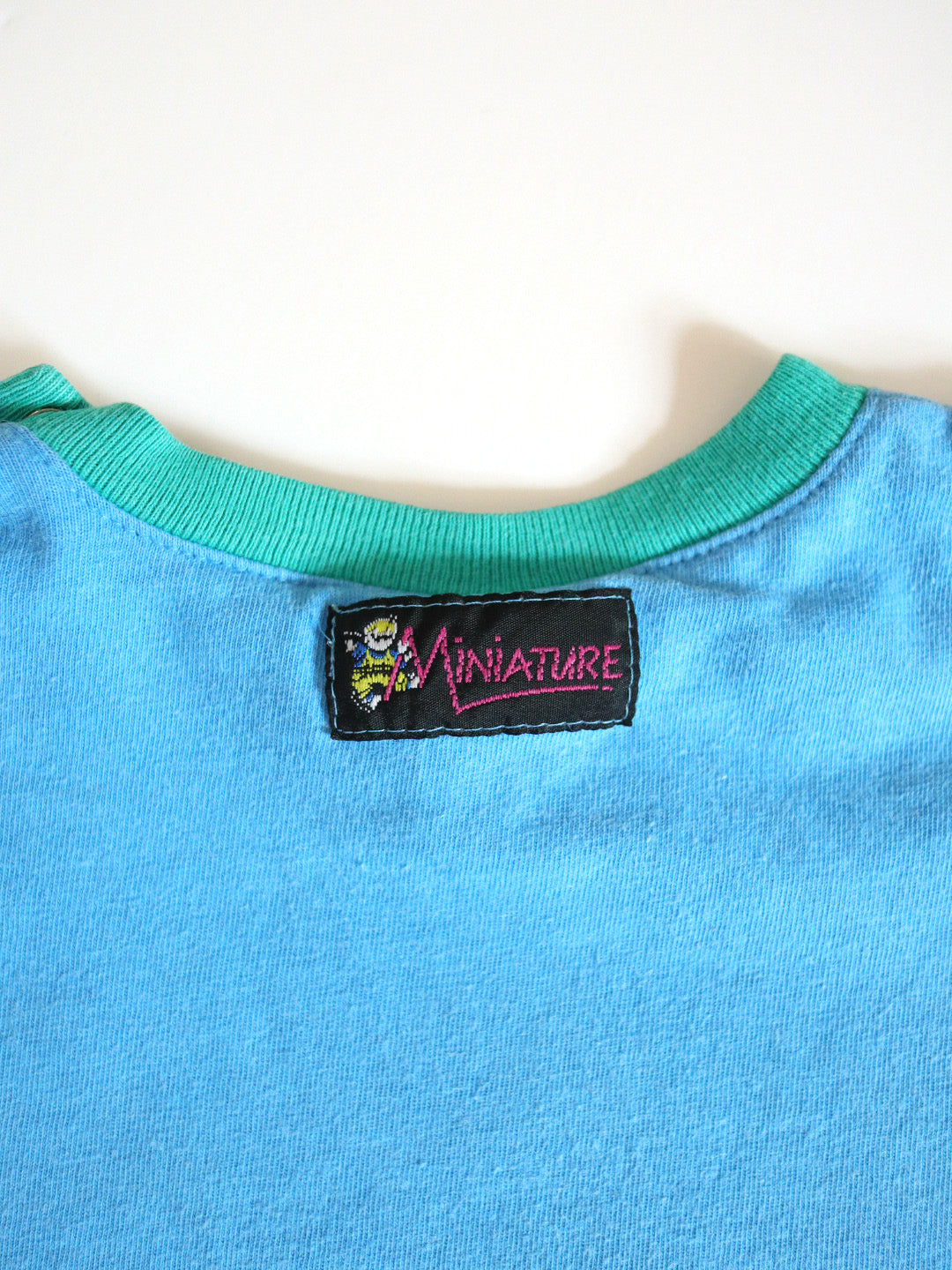 Vintage Rainbow Elephants Tee + Blue Plaid Shorts SET / 12-18M
