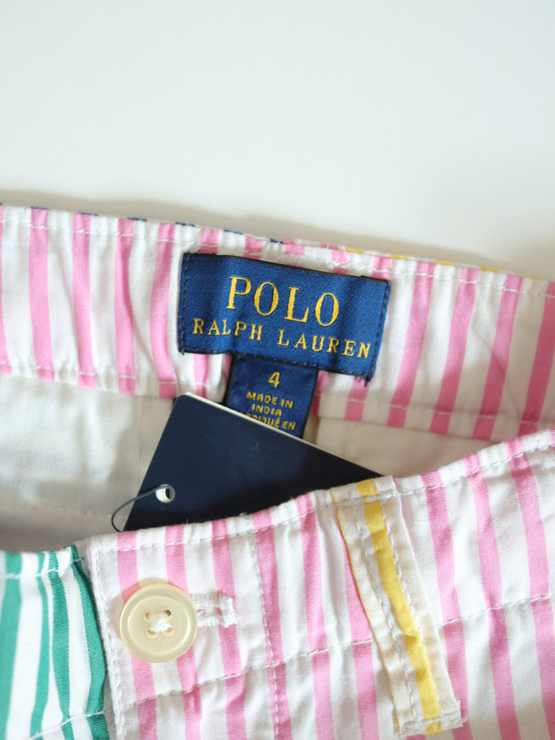 POLO Ralph Lauren Rainbow Striped Cotton Shorts / 4Y