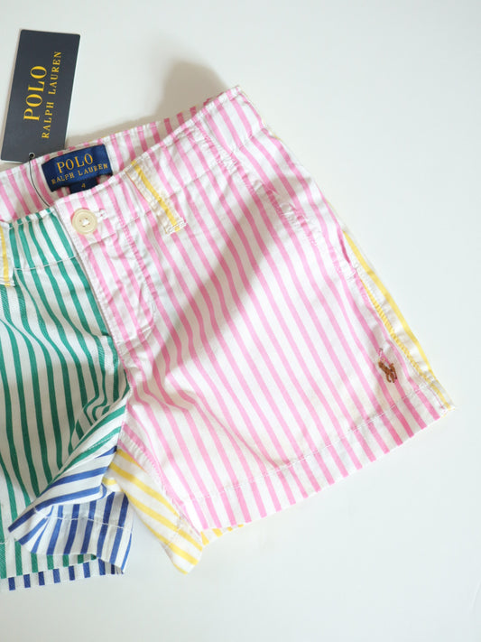 POLO Ralph Lauren Rainbow Striped Cotton Shorts / 4Y