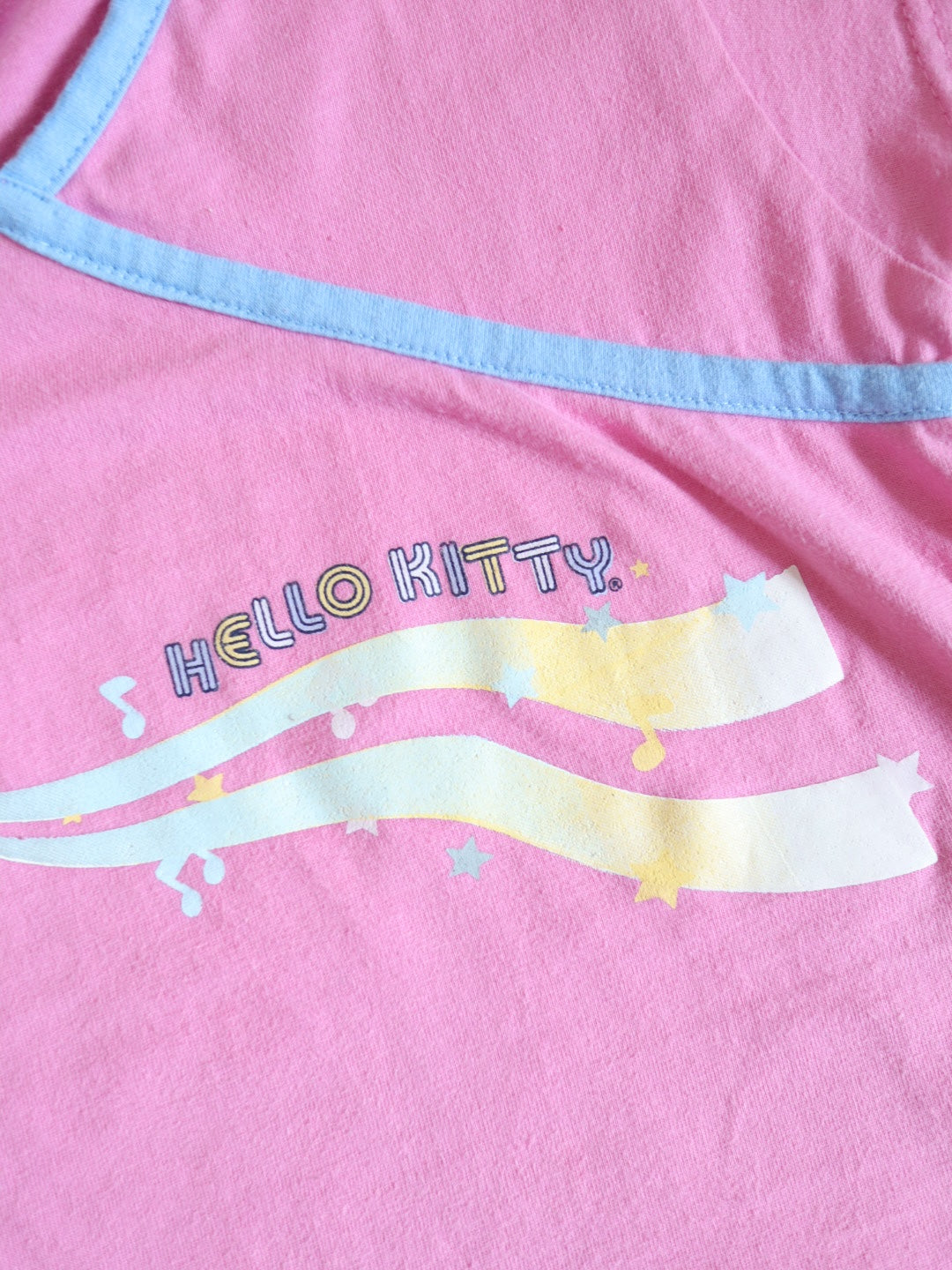 Y2K HELLO KITTY Pink Baby Tee / 4-5Y