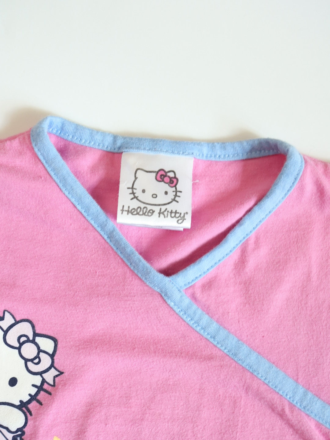 Y2K HELLO KITTY Pink Baby Tee / 4-5Y