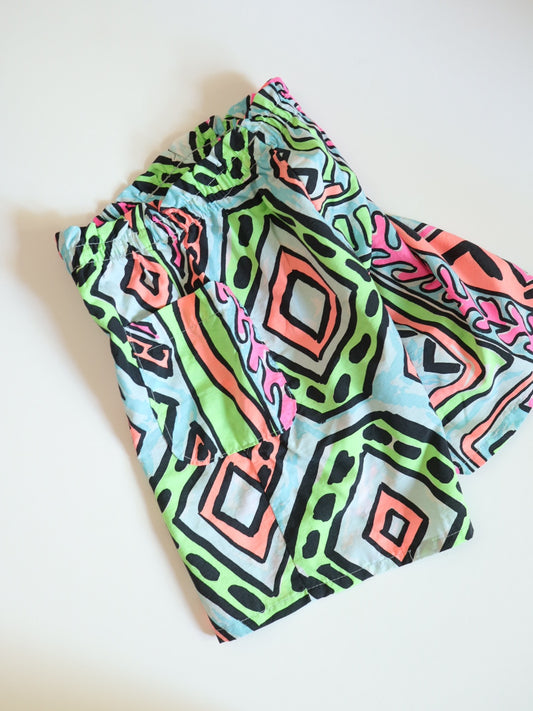 Vintage Multi-colour Summer Short Pants / 6-8Y, Youth M