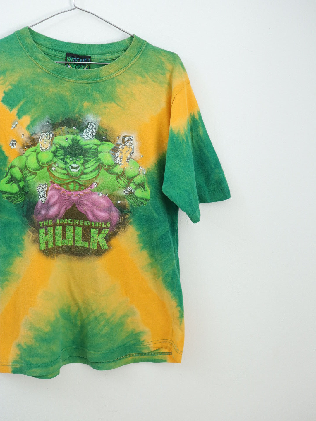 Y2K The Incredible Hulk Green Tie-dye Tee / 12Y+
