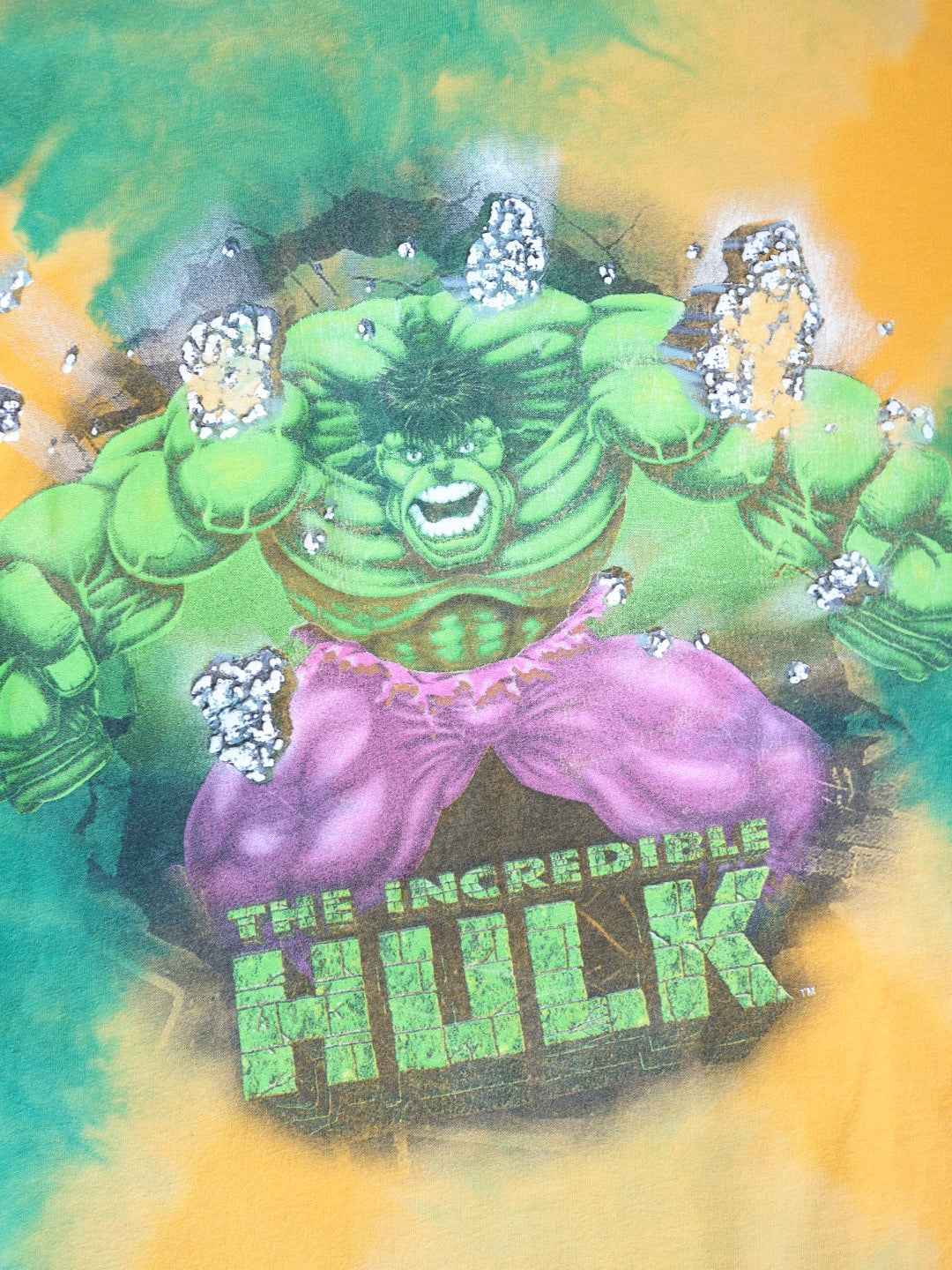 Y2K The Incredible Hulk Green Tie-dye Tee / 12Y+