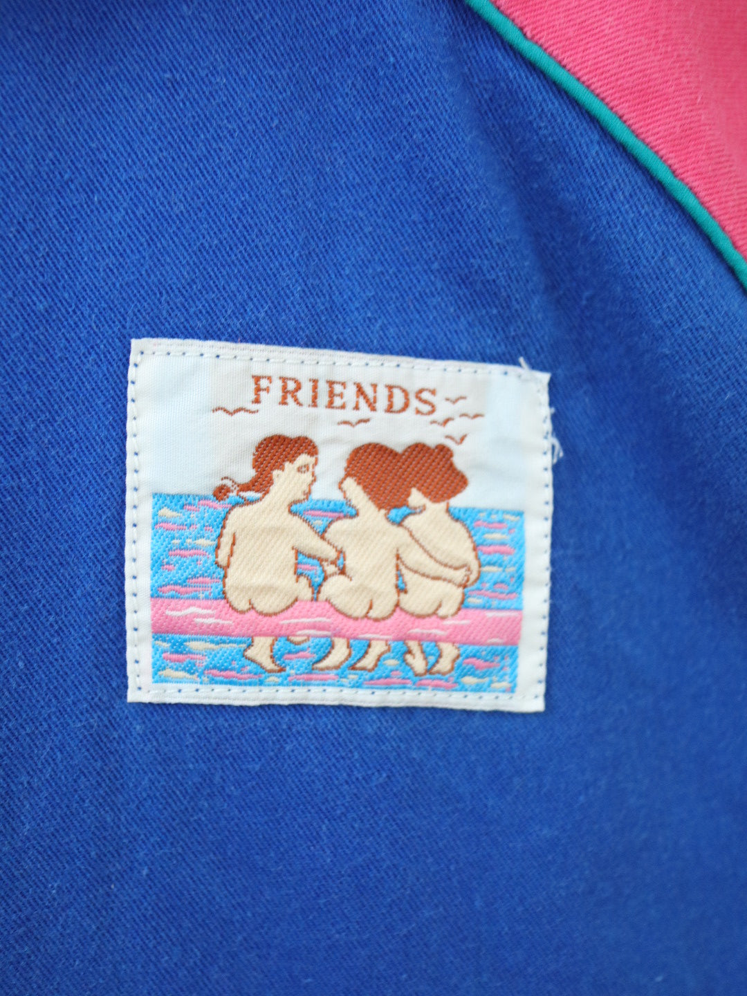 Vintage “FRIENDS” Pink & Blue Bubble Romper / 24M