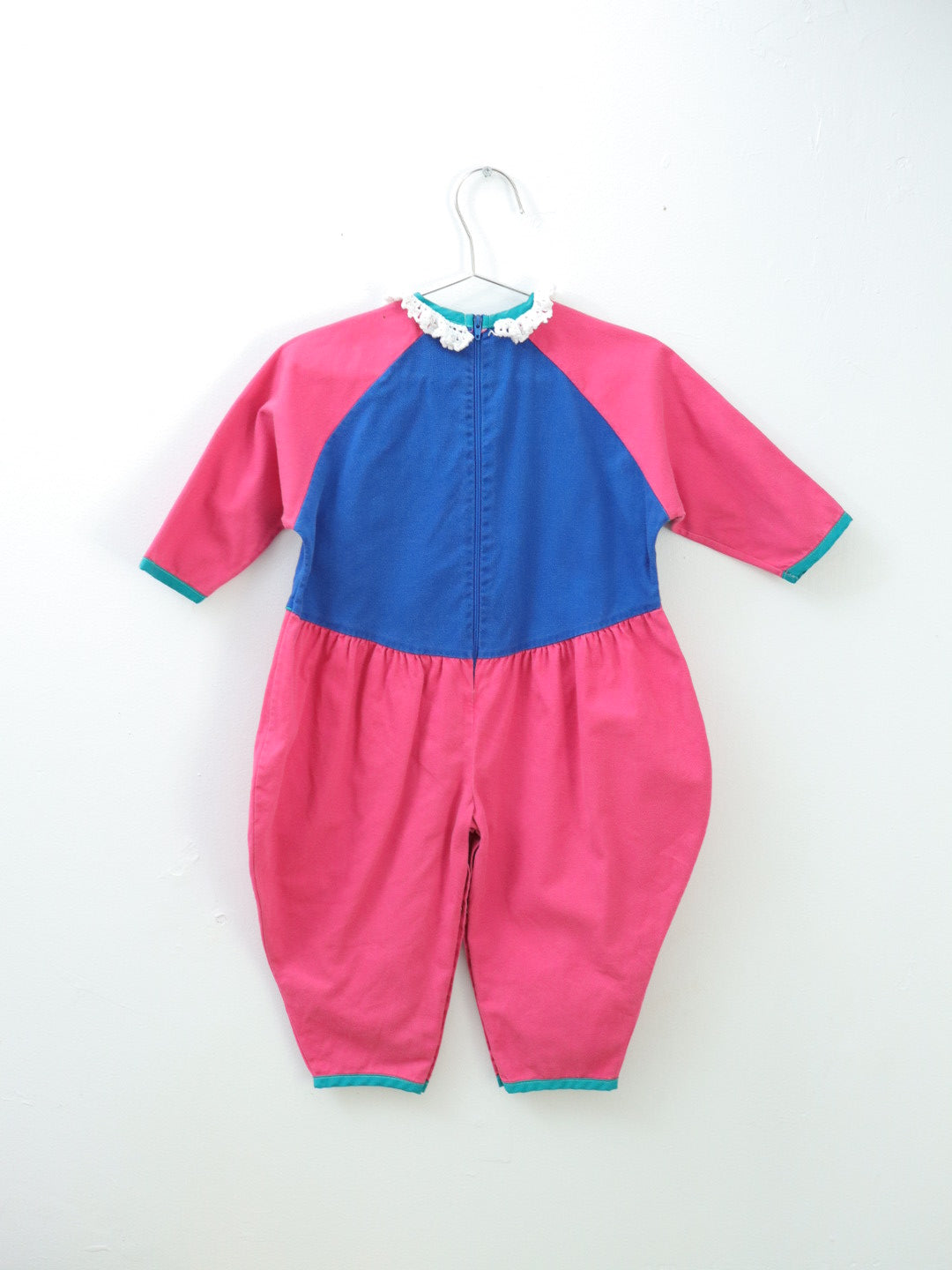 Vintage “FRIENDS” Pink & Blue Bubble Romper / 24M