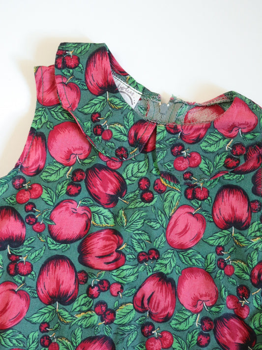 Vintage Apple Print Top & Shorts Outfit SET / 2Y