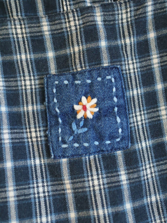 Vintage 90s GAP Navy Plaid Dress & Bloomer SET / 2-3Y