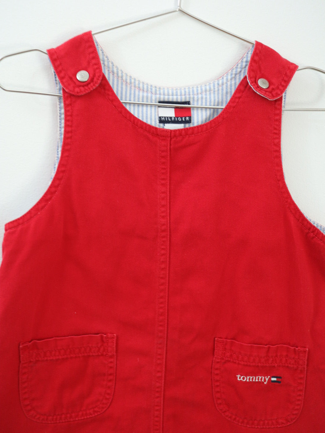 Y2K Tommy Hilfiger Red Jumper Dress / 4-5Y