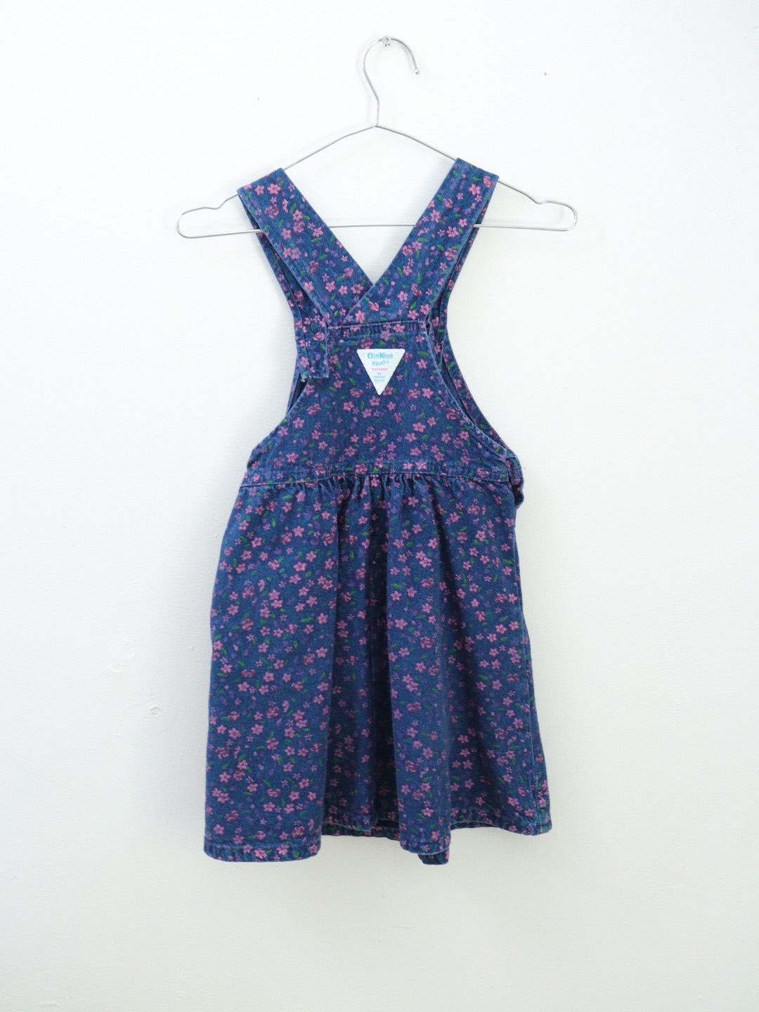 Vintage OshKosh B'gosh Floral Denim Dress / 6-8Y