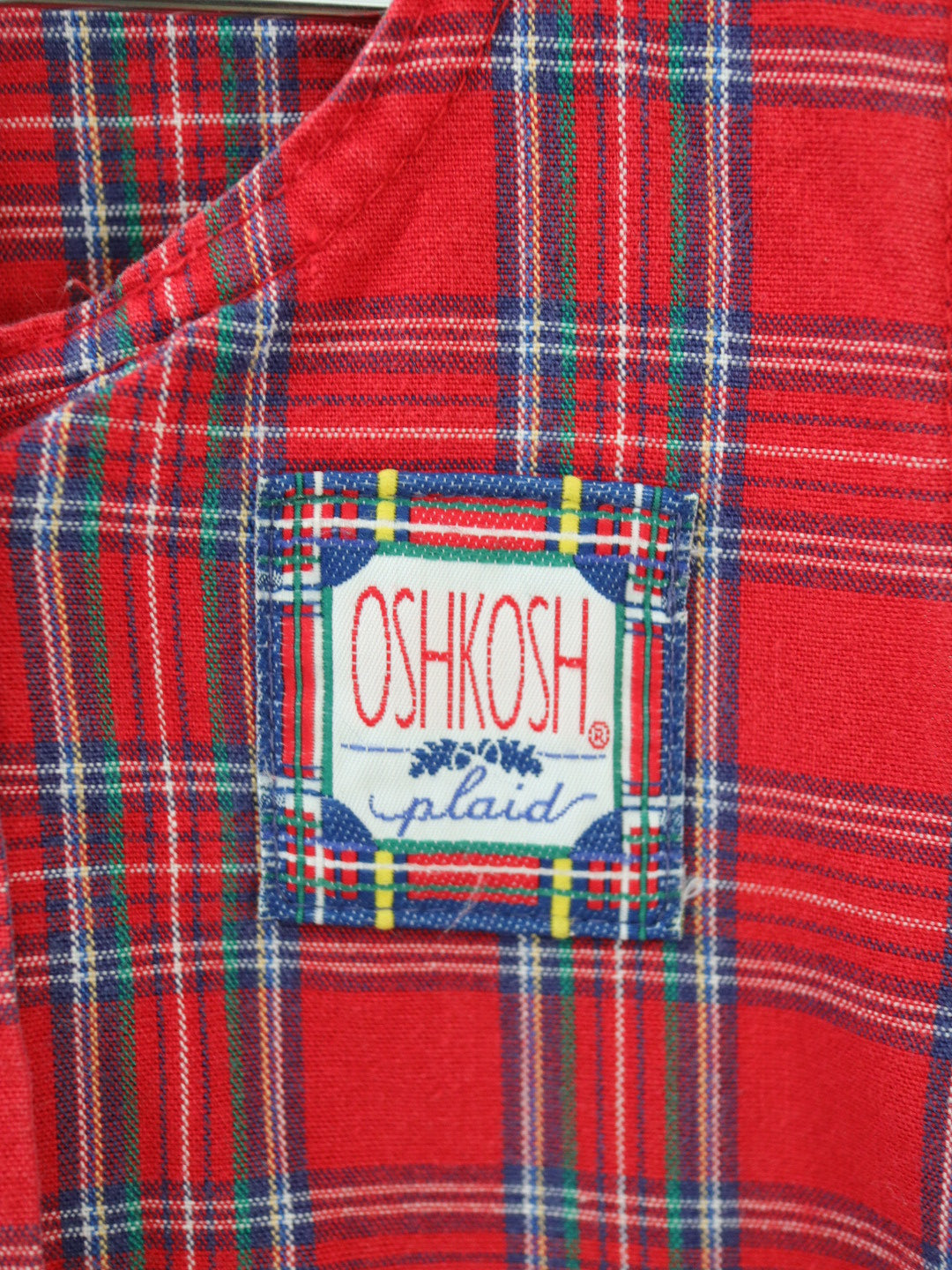Vintage OshKosh B'gosh Red Plaid Cotton Dress / 6-8Y