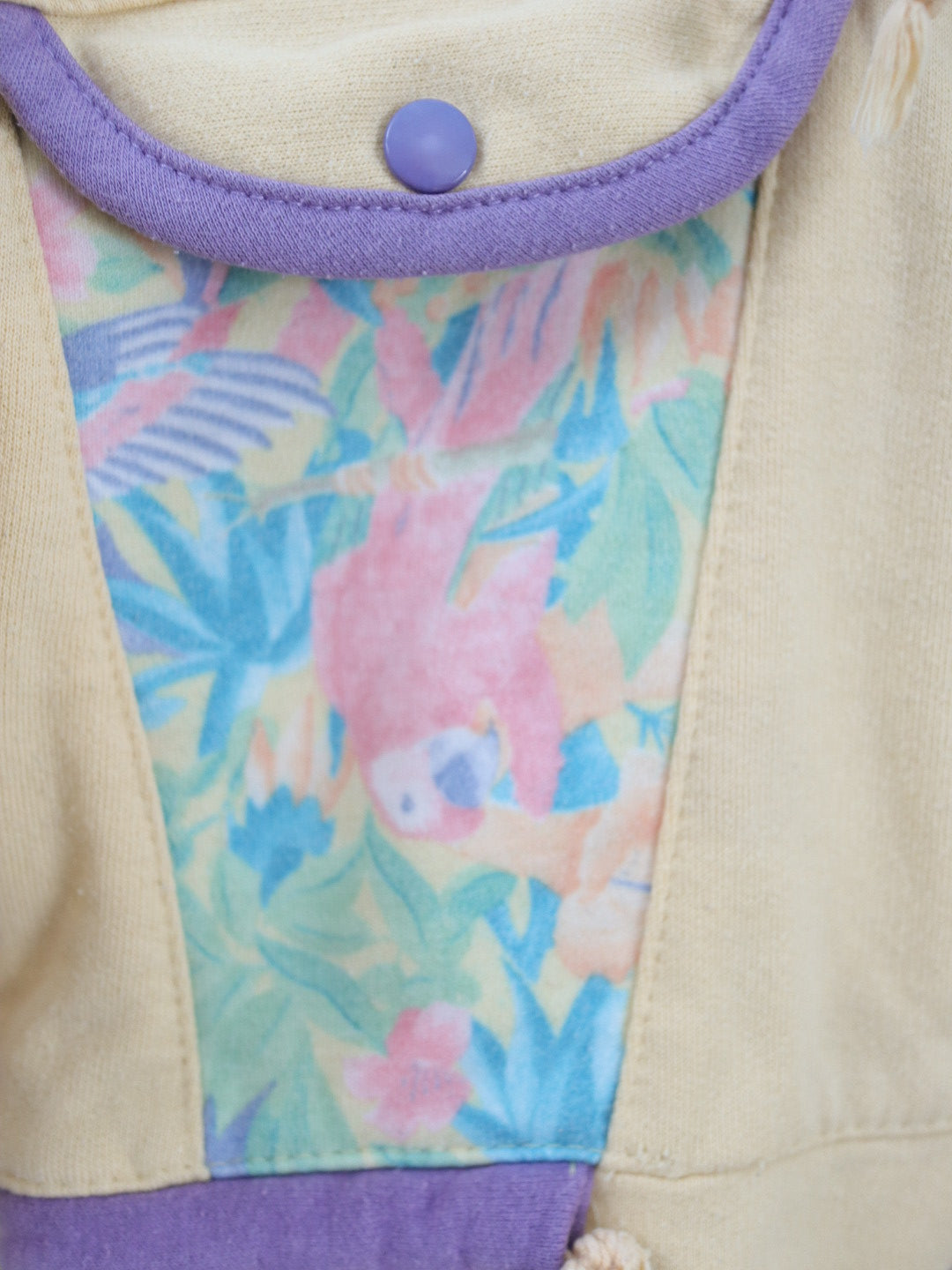 Vintage Magi Yellow Tropical Print Jersey Jacket / 2Y