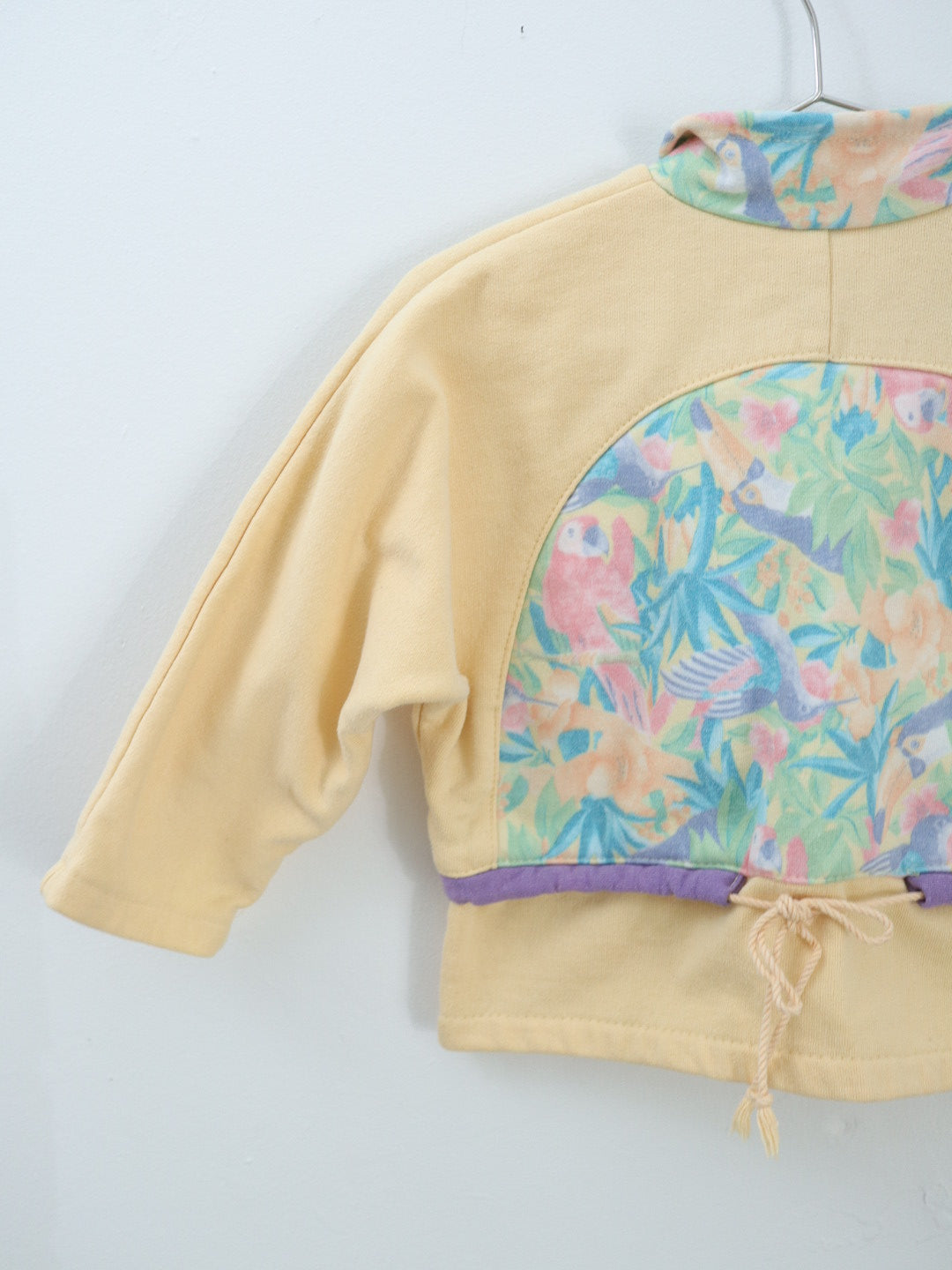 Vintage Magi Yellow Tropical Print Jersey Jacket / 2Y