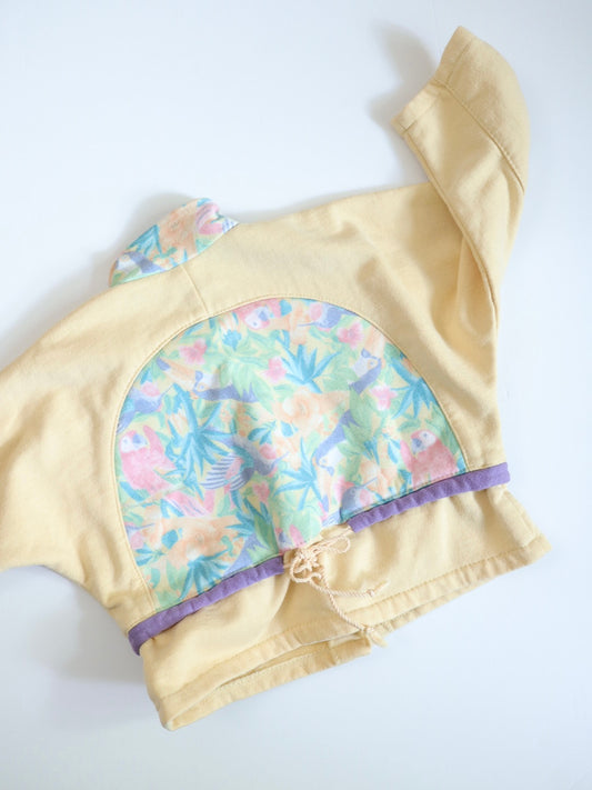 Vintage Magi Yellow Tropical Print Jersey Jacket / 2Y