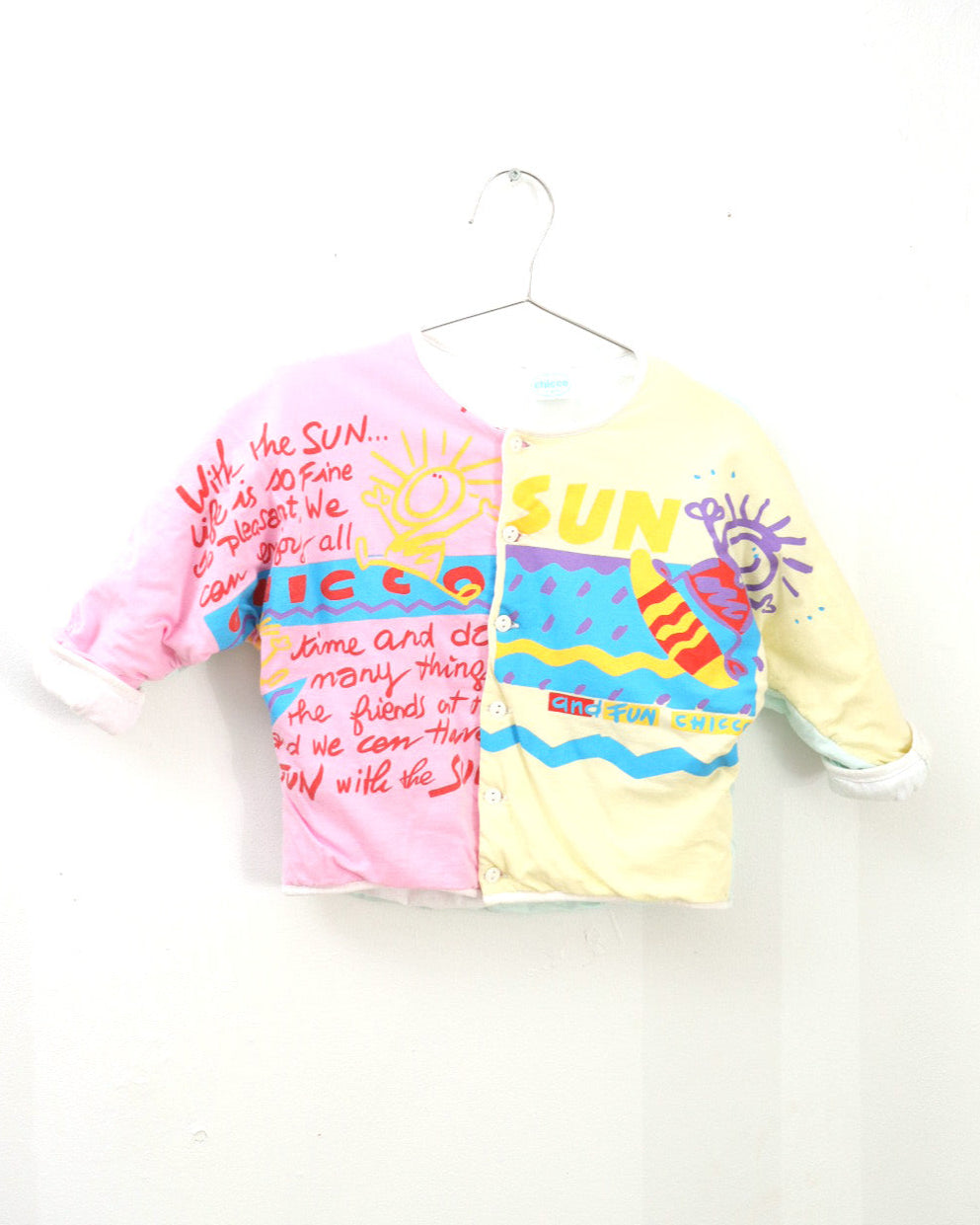 Vintage Chicco Doodle Print Cotton Cardigan Jacket / 4Y