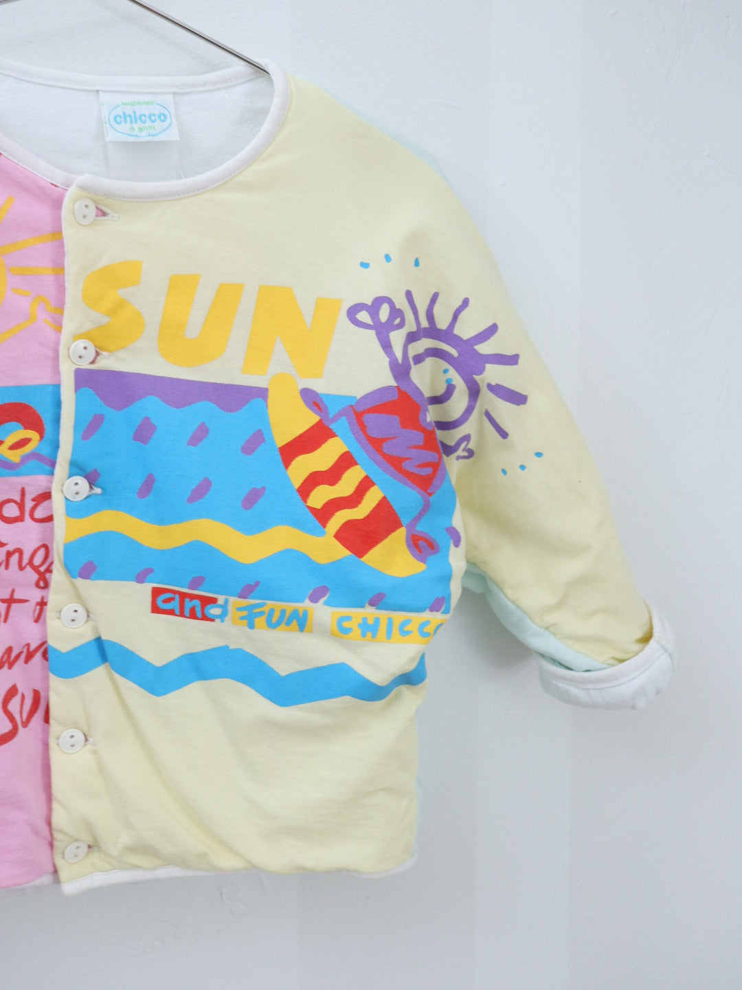 Vintage Chicco Doodle Print Cotton Cardigan Jacket / 4Y