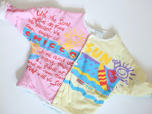 Vintage Chicco Doodle Print Cotton Cardigan Jacket / 4Y